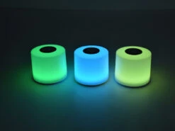 MeineWunschleuchte Smarte LED Außentischleuchte - 3er SET Mit Akku & RGB Dimmbar Ø10cm -Bestes Beleuchtungs Geschäft smarte led aussentischleuchte 3er set mit akku rgb 8