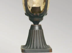 Elstead Lighting Sockel Laterne PHILADELPHIA Jugendstil Mit Amberglas, Höhe 54cm -Bestes Beleuchtungs Geschäft sockel laterne philadelphia jugendstil mit ambergl 4