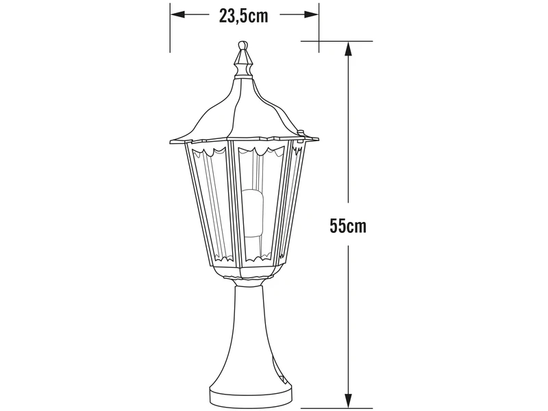 Konstsmide Sockelleuchte FIRENZE Landhausstil, Aluminium Grün, Höhe 55cm 6 Konstsmide Sockelleuchte FIRENZE Landhausstil, Aluminium Grün, Höhe 55cm – Bild 4