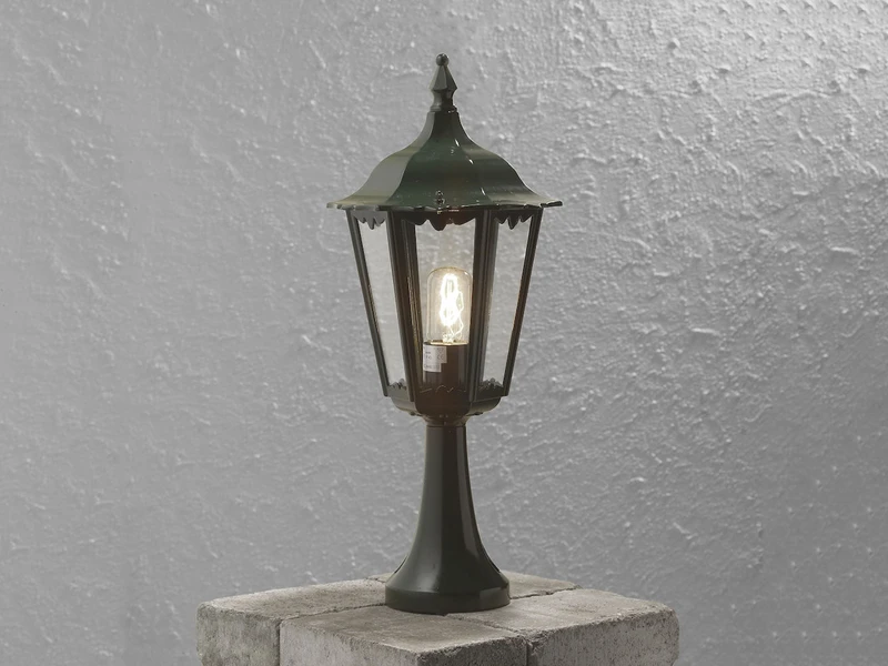 Konstsmide Sockelleuchte FIRENZE Landhausstil, Aluminium Grün, Höhe 55cm 3 Konstsmide Sockelleuchte FIRENZE Landhausstil, Aluminium Grün, Höhe 55cm