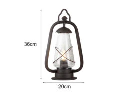 Elstead Lighting Sockelleuchte MINERS In Antiker Laternenoptik, Höhe 36cm -Bestes Beleuchtungs Geschäft sockelleuchte miners in antiker laternenoptik hoeh 3