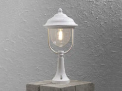 Konstsmide Sockelleuchte PARMA Laterne Außen Im Landhausstil, Weiß, Höhe 54cm