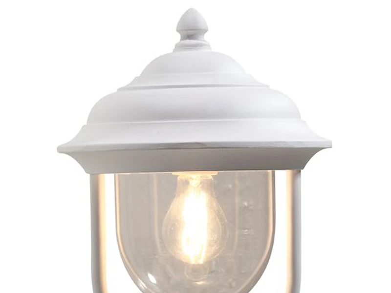 Konstsmide Sockelleuchte PARMA Laterne Außen Im Landhausstil, Weiß, Höhe 54cm 5 Konstsmide Sockelleuchte PARMA Laterne Außen Im Landhausstil, Weiß, Höhe 54cm – Bild 3