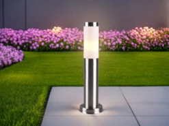 MeineWunschleuchte Sockelleuchte RADA Edelstahl Höhe 45 Cm