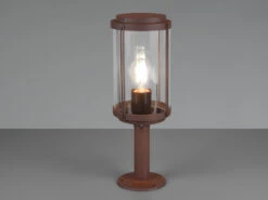 Trio Leuchten Sockelleuchte TANARO In Rostoptik Höhe 40cm IP44 - Außenleuchten Wegeleuchten -Bestes Beleuchtungs Geschäft sockelleuchte tanaro in rostoptik hoehe 40cm ip44 1 2