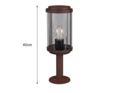 Trio Leuchten Sockelleuchte TANARO In Rostoptik Höhe 40cm IP44 - Außenleuchten Wegeleuchten -Bestes Beleuchtungs Geschäft sockelleuchte tanaro in rostoptik hoehe 40cm ip44 1 3