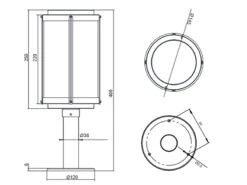 Trio Leuchten Sockelleuchte TANARO In Rostoptik Höhe 40cm IP44 - Außenleuchten Wegeleuchten -Bestes Beleuchtungs Geschäft sockelleuchte tanaro in rostoptik hoehe 40cm ip44 1 4