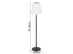 Globo Solar & Akku Stehlampe Mit Fernbedienung, Auch Per USB Ladbar, Höhe 150cm 20 Globo Solar & Akku Stehlampe Mit Fernbedienung, Auch Per USB Ladbar, Höhe 150cm -Bestes Beleuchtungs Geschäft solar akku stehlampe mit fernbedienung auch per us 3