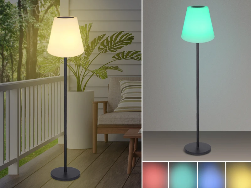 Globo Solar & Akku Stehlampe Mit Fernbedienung, Auch Per USB Ladbar, Höhe 150cm 3 Globo Solar & Akku Stehlampe Mit Fernbedienung, Auch Per USB Ladbar, Höhe 150cm