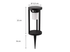 MeineWunschleuchte Solar Außen Sockelleuchte 2er SET Mit Bewegungsmelder & Dauerlicht, Höhe 25cm -Bestes Beleuchtungs Geschäft solar aussen sockelleuchte 2er set mit bewegungsme 3