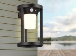 Trio Leuchten Solar Außenwandleuchte CARMO Mit Bewegungsmelder & Dauerlicht, H. 20cm