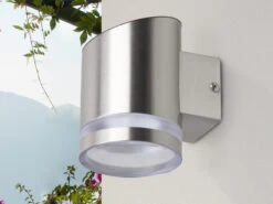 Smartwares Solar Außenwandleuchte Edelstahl, Höhe Ca. 13 Cm, Dämmerungssensor