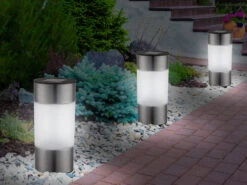 Globo Solar Edelstahl Wegeleuchten Im 3er SET - LED Außenbeleuchtung