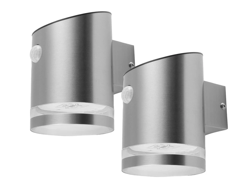 MeineWunschleuchte Solar LED Außenleuchten 2er SET, IP44 Bewegungsmelder, Edelstahl, Downlight 4 MeineWunschleuchte Solar LED Außenleuchten 2er SET, IP44 Bewegungsmelder, Edelstahl, Downlight – Bild 2