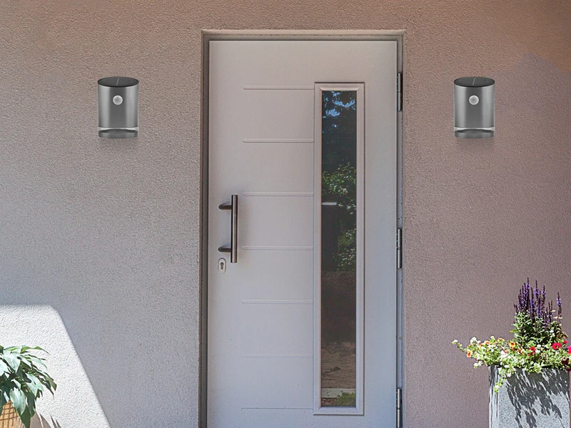 MeineWunschleuchte Solar LED Außenleuchten 2er SET, IP44 Bewegungsmelder, Edelstahl, Downlight 7 MeineWunschleuchte Solar LED Außenleuchten 2er SET, IP44 Bewegungsmelder, Edelstahl, Downlight – Bild 5