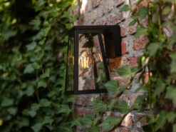 Lutec Solar LED Außenwandleuchte FIA Schwarz Aluminium, 14x14cm, Höhe 21cm