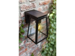 Lutec Solar LED Außenwandleuchte FIA Schwarz Aluminium, 14x14cm, Höhe 21cm -Bestes Beleuchtungs Geschäft solar led aussenwandleuchte fia schwarz aluminium 1 3