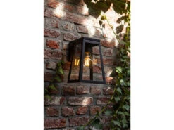 Lutec Solar LED Außenwandleuchte FIA Schwarz Aluminium, 14x14cm, Höhe 21cm -Bestes Beleuchtungs Geschäft solar led aussenwandleuchte fia schwarz aluminium 1 4