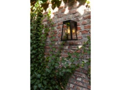 Lutec Solar LED Außenwandleuchte FIA Schwarz Aluminium, 14x14cm, Höhe 21cm -Bestes Beleuchtungs Geschäft solar led aussenwandleuchte fia schwarz aluminium 1 6