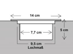 MeineWunschleuchte Solar LED Bodeneinbaustrahler 2er SET Für Außen, Edelstahl Rund Ø14cm IP67 -Bestes Beleuchtungs Geschäft solar led bodeneinbaustrahler 2er set fuer aussen 1 12