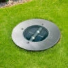 Ranex Solar LED Bodeneinbaustrahler CARLO Für Außen, Edelstahl Rund Ø14cm IP67 -Bestes Beleuchtungs Geschäft solar led bodeneinbaustrahler carlo fuer aussen ed