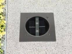 Ranex Solar LED Bodeneinbaustrahler CARLO Für Außen, Edelstahl Eckig 10x10cm, IP67