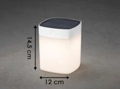 Konstsmide Solar LED Leuchte Mit 3-Stufen Dimmer ASSISI, Höhe 14,5cm, IP44, Weiß -Bestes Beleuchtungs Geschäft solar led leuchte mit 3 stufen dimmer assisi hoehe 2