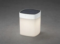 Konstsmide Solar LED Leuchte Mit 3-Stufen Dimmer ASSISI, Höhe 14,5cm, IP44, Weiß -Bestes Beleuchtungs Geschäft solar led leuchte mit 3 stufen dimmer assisi hoehe 4