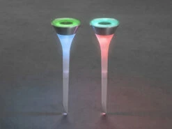 Konstsmide Solar LED Leuchten 2er Set Mit Farbwechsler & Erdspieß ASSISI, Höhe 35cm, IP44 -Bestes Beleuchtungs Geschäft solar led leuchten 2er set mit farbwechsler erdspi 3