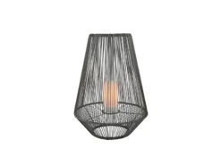 Reality Leuchten Solar LED Tischleuchte MINEROS Braun Kerzen Flackern Ø37cm Höhe 51cm -Bestes Beleuchtungs Geschäft solar led tischleuchte mineros braun kerzen flacke 1