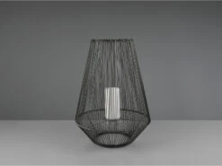 Reality Leuchten Solar LED Tischleuchte MINEROS Braun Kerzen Flackern Ø37cm Höhe 51cm -Bestes Beleuchtungs Geschäft solar led tischleuchte mineros braun kerzen flacke 3