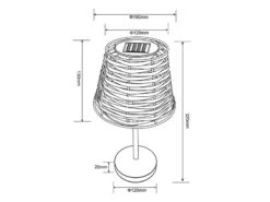 Reality Leuchten Solar LED Tischleuchte ROCA Schwarz Mit Lampenschirm In Rattanoptik, Höhe 32cm -Bestes Beleuchtungs Geschäft solar led tischleuchte roca schwarz mit lampenschi 8