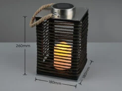 Reality Leuchten Solar LED Tischleuchte SANTANA Schwarz Kerzen Flackern 18x18cm Höhe 28cm 16 Reality Leuchten Solar LED Tischleuchte SANTANA Schwarz Kerzen Flackern 18x18cm Höhe 28cm -Bestes Beleuchtungs Geschäft solar led tischleuchte santana schwarz kerzen flac 3