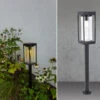 Lutec Solar LED Wegeleuchte FLAIR Mit Spieß, Dämmerungssensor Höhe 76cm -Bestes Beleuchtungs Geschäft solar led wegeleuchte flair mit spiess daemmerungs