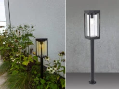 Lutec Solar LED Wegeleuchte FLAIR Mit Spieß, Dämmerungssensor Höhe 76cm