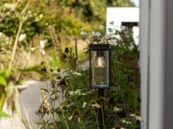 Lutec Solar LED Wegeleuchte FLAIR Mit Spieß, Dämmerungssensor Höhe 76cm -Bestes Beleuchtungs Geschäft solar led wegeleuchte flair mit spiess daemmerungs 4