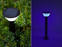 Lutec Solar LED Wegeleuchte KARLO 45cm, Bewegungsmelder & RGB Farbwechsel -Bestes Beleuchtungs Geschäft solar led wegeleuchte karlo 45cm bewegungsmelder r 7