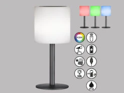 FHL Easy Solar Tischlampe LESINA 30cm Ohne Kabel - Mit Fernbedienung Dimmbar & RGB -Bestes Beleuchtungs Geschäft solar tischlampe lesina 30cm ohne kabel mit fernbe 3
