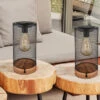 MeineWunschleuchte Solar Tischleuchten 2er SET Drahtgeflecht Schwarz Mit Holzsockel, Höhe 25,5cm 2 MeineWunschleuchte Solar Tischleuchten 2er SET Drahtgeflecht Schwarz Mit Holzsockel, Höhe 25,5cm -Bestes Beleuchtungs Geschäft solar tischleuchten 2er set drahtgeflecht schwarz