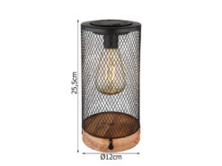MeineWunschleuchte Solar Tischleuchten 2er SET Drahtgeflecht Schwarz Mit Holzsockel, Höhe 25,5cm 12 MeineWunschleuchte Solar Tischleuchten 2er SET Drahtgeflecht Schwarz Mit Holzsockel, Höhe 25,5cm -Bestes Beleuchtungs Geschäft solar tischleuchten 2er set drahtgeflecht schwarz 1 2