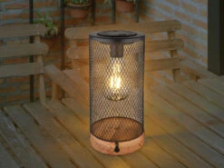 MeineWunschleuchte Solar Tischleuchten 2er SET Drahtgeflecht Schwarz Mit Holzsockel, Höhe 25,5cm 15 MeineWunschleuchte Solar Tischleuchten 2er SET Drahtgeflecht Schwarz Mit Holzsockel, Höhe 25,5cm -Bestes Beleuchtungs Geschäft solar tischleuchten 2er set drahtgeflecht schwarz 1 5