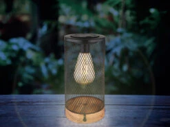 MeineWunschleuchte Solar Tischleuchten 2er SET Drahtgeflecht Schwarz Mit Holzsockel, Höhe 25,5cm 16 MeineWunschleuchte Solar Tischleuchten 2er SET Drahtgeflecht Schwarz Mit Holzsockel, Höhe 25,5cm -Bestes Beleuchtungs Geschäft solar tischleuchten 2er set drahtgeflecht schwarz 1 6