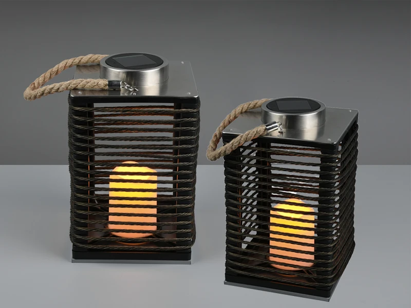 MeineWunschleuchte Solar Tischleuchten 2er Set Mit Kerzen Flackern, Höhe 28cm 5 MeineWunschleuchte Solar Tischleuchten 2er Set Mit Kerzen Flackern, Höhe 28cm – Bild 3