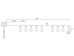 Globo Solarbetriebene LED Outdoor Lichterkette Mit 20 Tropfen, Länge 2,8 Meter -Bestes Beleuchtungs Geschäft solarbetriebene led outdoor lichterkette mit 20 tr 2
