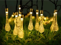 Globo Solarbetriebene LED Outdoor Lichterkette Mit 20 Tropfen, Länge 2,8 Meter -Bestes Beleuchtungs Geschäft solarbetriebene led outdoor lichterkette mit 20 tr 3