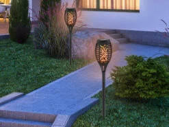 Globo Solarfackeln 2er Set Mit Flammeneffekt, Schwarz, Höhe 50cm -Bestes Beleuchtungs Geschäft solarfackeln 2er set mit flammeneffekt schwarz hoe 4