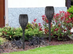 Globo Solarfackeln 2er Set Mit Flammeneffekt, Schwarz, Höhe 50cm -Bestes Beleuchtungs Geschäft solarfackeln 2er set mit flammeneffekt schwarz hoe 5