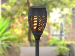 Globo Solarfackeln 2er Set Mit Flammeneffekt, Schwarz, Höhe 50cm -Bestes Beleuchtungs Geschäft solarfackeln 2er set mit flammeneffekt schwarz hoe 6