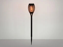 MeineWunschleuchte Solarfackeln 6er Set Mit Flammeneffekt, Schwarz, Höhe 49,5cm -Bestes Beleuchtungs Geschäft solarfackeln 6er set mit flammeneffekt schwarz hoe 3
