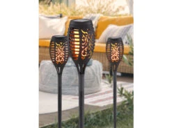 MeineWunschleuchte Solarfackeln 6er Set Mit Flammeneffekt, Schwarz, Höhe 49,5cm -Bestes Beleuchtungs Geschäft solarfackeln 6er set mit flammeneffekt schwarz hoe 8